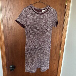 Maroon & White Twill Dress